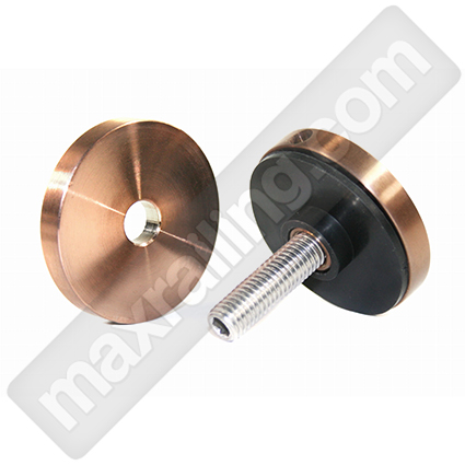 Стъклодържач Ф50 розово злато сатениран за стъклен парапет дистанционер